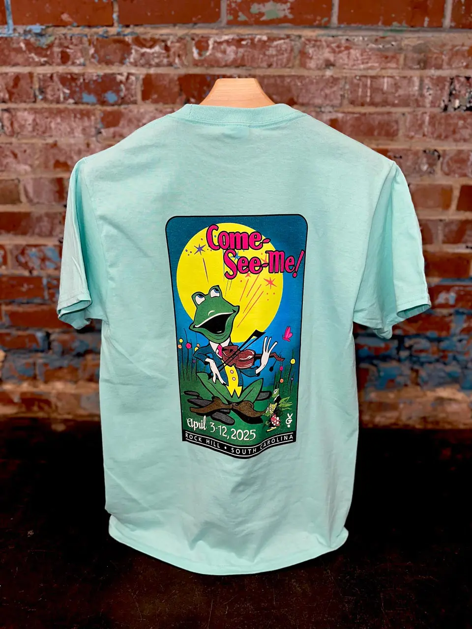Come-See-Me-Festival-Souveniers-T-Shirts-Teal-Back